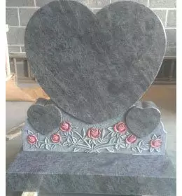 Bahama blue granite heart 